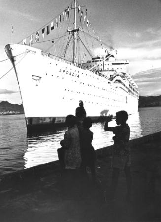 Photograph depicting ARCADIA at a Fijian port