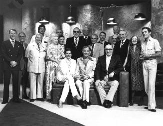 Photograph depicting a group of people on the set of This Is Your Life