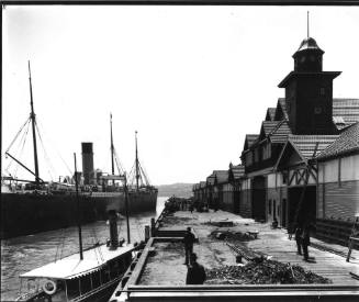 SS MEDIC leaving Dalgety's wharf at Millers Point