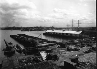 Wharves and construction work at Barangaroo