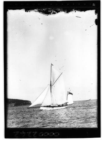 The yacht ERA sailing near North Head, Sydney Harbour