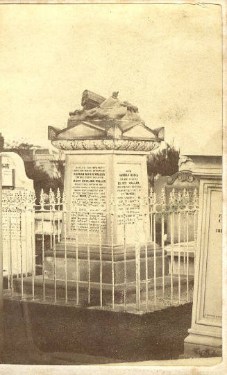 Waller family monument, victims of the DUNBAR shipwreck 20 August 1857, in Camperdown Cemetery, Sydney