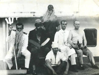 Crossing the Line Ceremony (Note this image contains offensive depictions of First Peoples and may cause trauma for people whose identities are directly impacted)