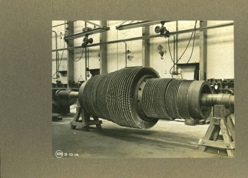 Turbine under construction at Cockatoo Island, Sydney, 8 October 1914