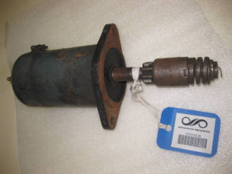 Starter motor from an MG TA engine to be used to restore the hydroplane FIREFLY II