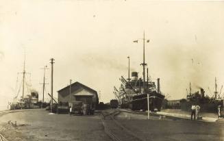 SS ORMISTON docked at wharves