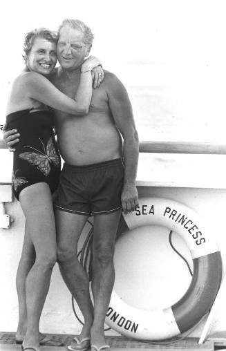 Photograph depicting a couple on board SEA PRINCESS