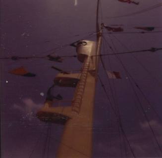 Negative depicting a ship's observation tower