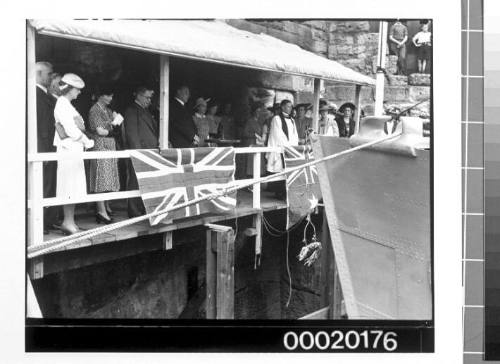 Launch of HMAS MILDURA at Morts Dock