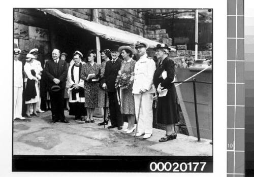 Launch of HMAS MILDURA at Morts Dock