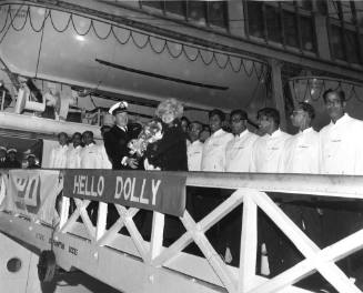 Carol Channing and Captain Gerry McGowan aboard SPIRIT OF LONDON