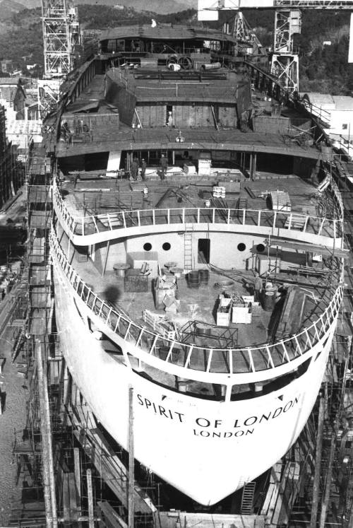 P&O Cruiser Liner SPIRIT OF LONDON under construction in Genoa