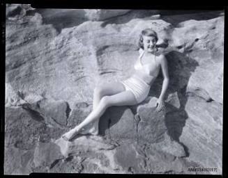 Negative depicting a woman in a bikini