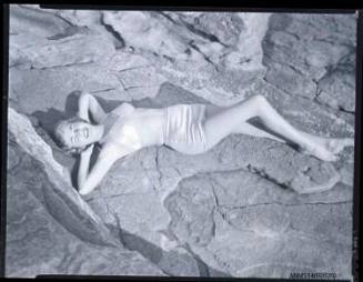 Negative depicting a woman in a bikini