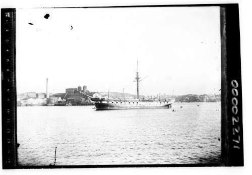 Former HMVS NELSON moored off Pyrmont, Sydney Harbour