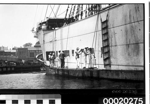 Crew of MERSEY undertaking repairs