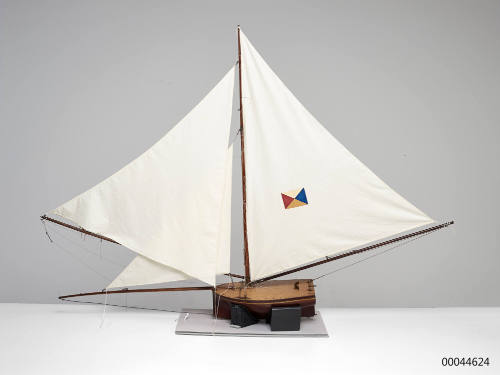 Wooden hull of 18 inch model skiff ROSE