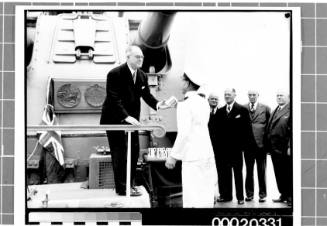 Presentation on board HMAS SYDNEY II