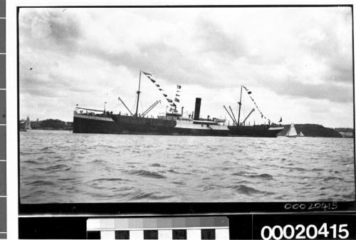 Unidentified merchant vessel, possibly near Athol Wharf in Sydney
