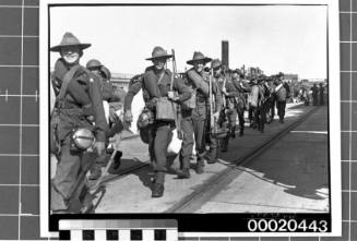Australian troops preparing to depart Sydney