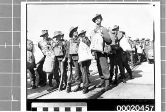 Australian troops preparing to depart Sydney