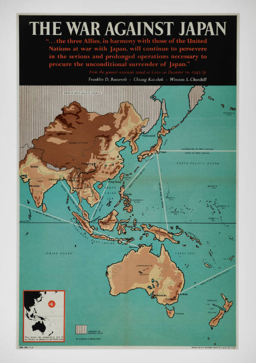 The war against Japan (Map USSR, China & Australia)