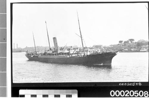 SS MORAVIAN leaving Sydney