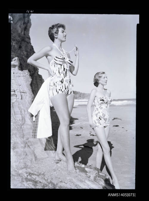 Negative depicting two women modelling swimwear