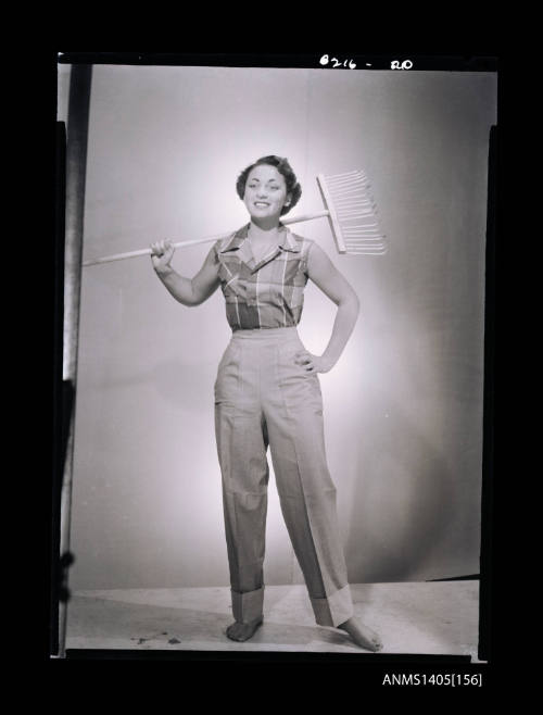 Negative depicting a woman modelling casualwear