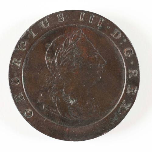 King George III "cartwheel" two pence, 1797