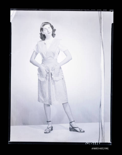 Negative depicting a woman modelling a summer dress