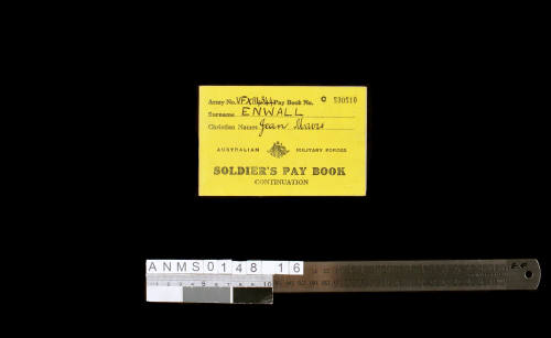 Australian Military Forces soldier's paybook for Jean Mavis Enwall