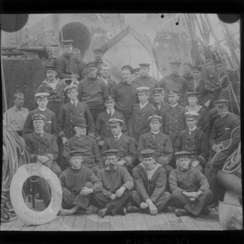 Crew of the DISCOVERY on deck