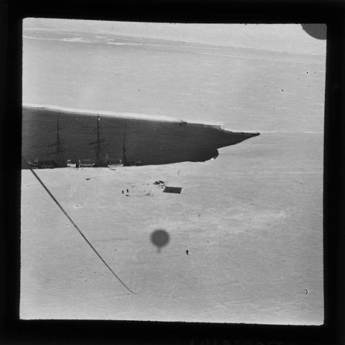 Overlooking ship from balloon