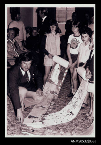 Ken Warby at an event at Tumut Primary School