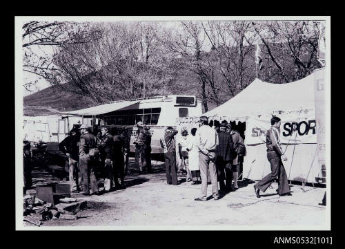 Marquee at Blowering Dam during SPIRIT OF AUSTRALIA trials