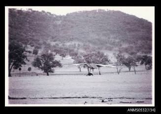 Hang glider about to land