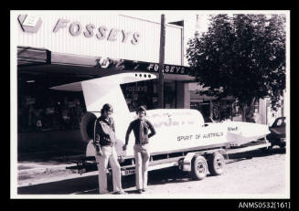 SPIRIT OF AUSTRALIA on a trailer