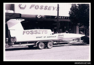 SPIRIT OF AUSTRALIA on a trailer