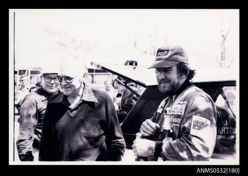 Ken Warby and supporters at Blowering Dam