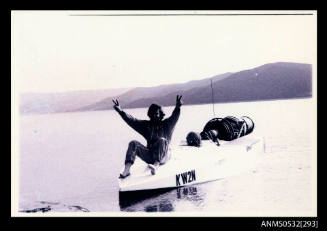 Ken Warby on SPIRIT OF AUSTRALIA during testing