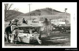 SPIRIT OF AUSTRALIA on its road trailer