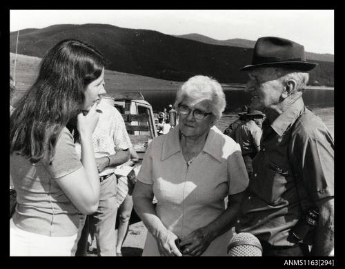 Ken Warby's parents being interviewed at Blowering Dam