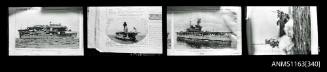Strip of negatives depicting HMS FURIOUS, HMS HERMES, HMS HERMES, HMS EAGLE, HMS GLORIOUS