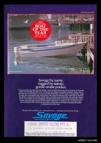 Brochure for Savage Alumacraft