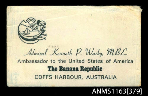 Admiral Kenneth P. Warby M.B.E., Ambassador to the United States of America