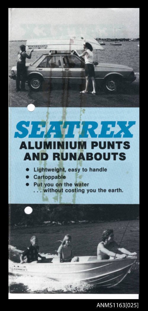 Sales brochure for Seatrex aluminuim punts and runabouts