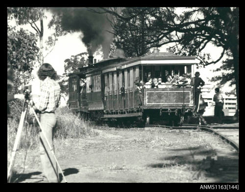 The historical steam train at tramway museum, Loftus Sutherland, New South Wales, Australia