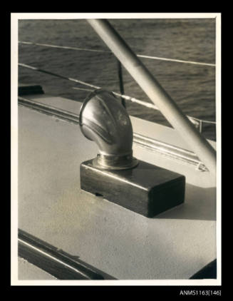 The deck mounted ventilator for a cabin on a large cabin cruiser