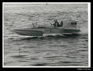 MYSTIC MISS AB6N hydroplane with engine mounted in front of driver